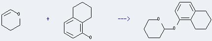 1-Naphthalenol,5,6,7,8-tetrahydro- can react with 3,4-dihydro-2H-pyran to get 2-(5,6,7,8-tetrahydro-naphthalen-1-yloxy)-tetrahydro-pyran